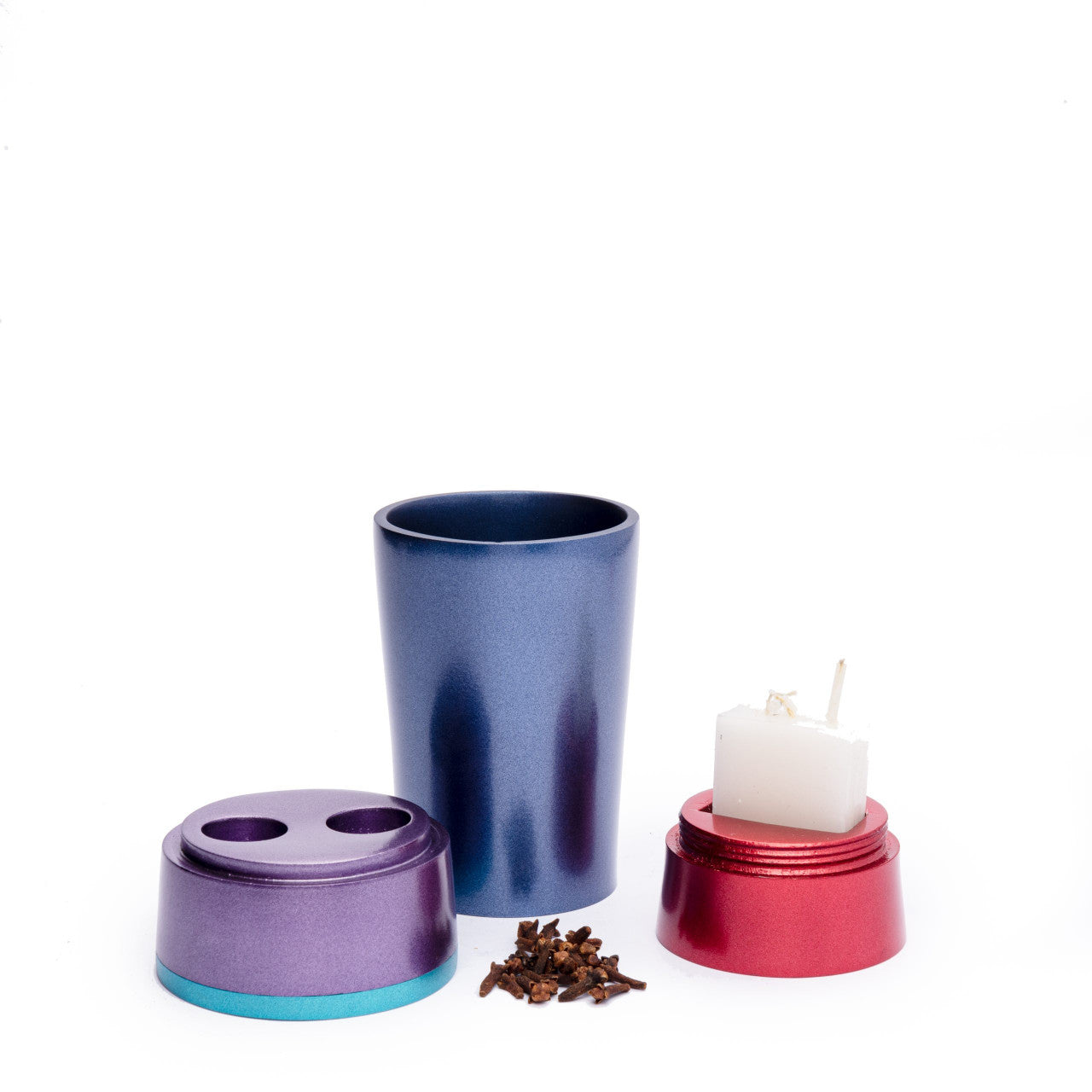 Emanuel Anodized Travel Havdallah Set-Multicolor (EM-HVA1)