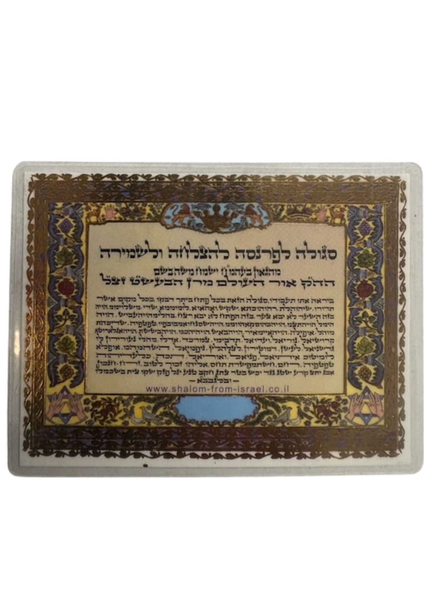 Segulah Card- Livelihood, Luck, Safeguarding H/E (C-SC#18-1)