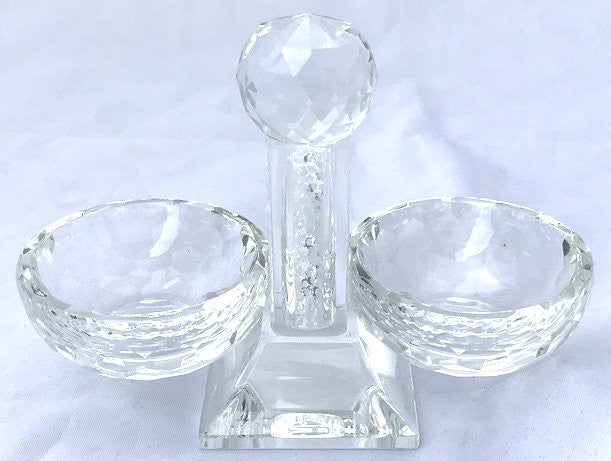 Karshi Crystal Salt & Pepper Dish with Beads(MC-5824)