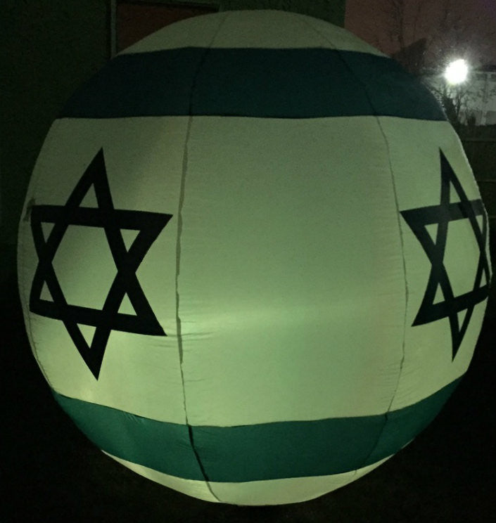 Inflatable Star of David Ball Decoration with LED Lights-- 6ft (ID-SB6F)