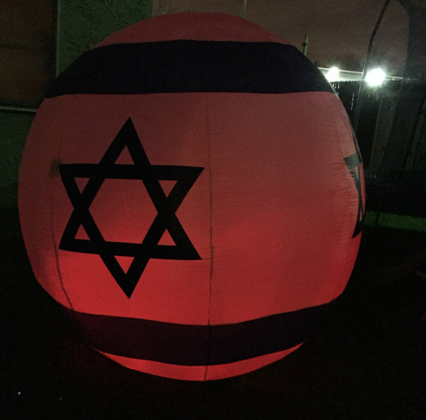 Inflatable Star of David Ball Decoration with LED Lights-- 6ft (ID-SB6F)