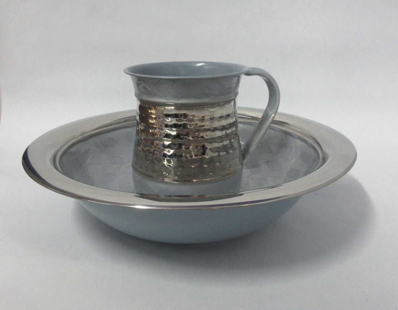 Stainless Steel Wash Cup (111209 and Bowl Set Gray (WC-025GSET)