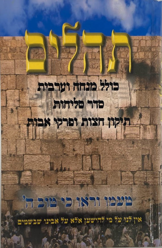 Tehillim with Mincha / Maariv Large Hebrew H/C תהילים עם מנחה מעריב כריכה קשה (BK-TMMKL)
