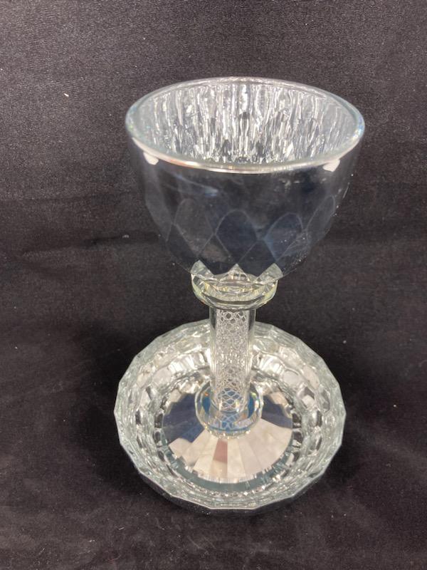 Crystal/Mirror Kiddush Cup & Tray-Elijah Cup (KC-12353N)