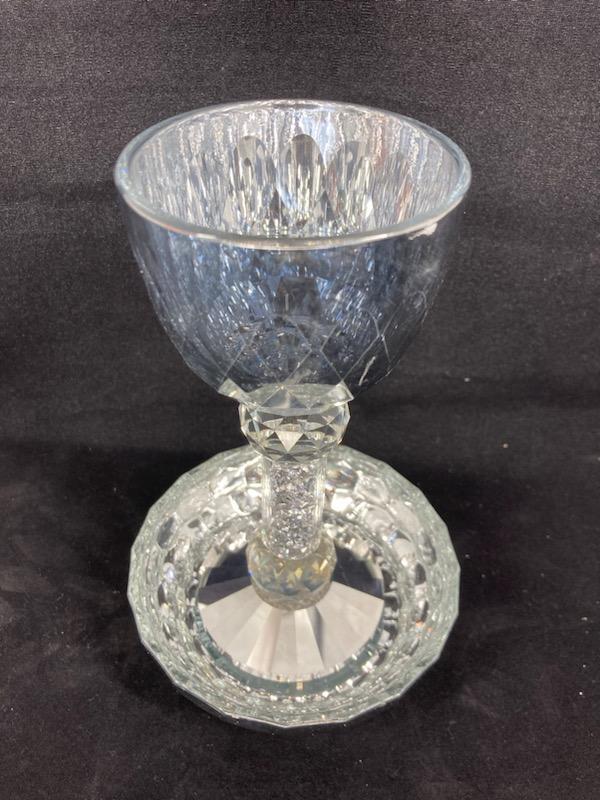 Crystal/Mirror  Kiddush Cup & Tray-Elijah Cup (KC-13304S)