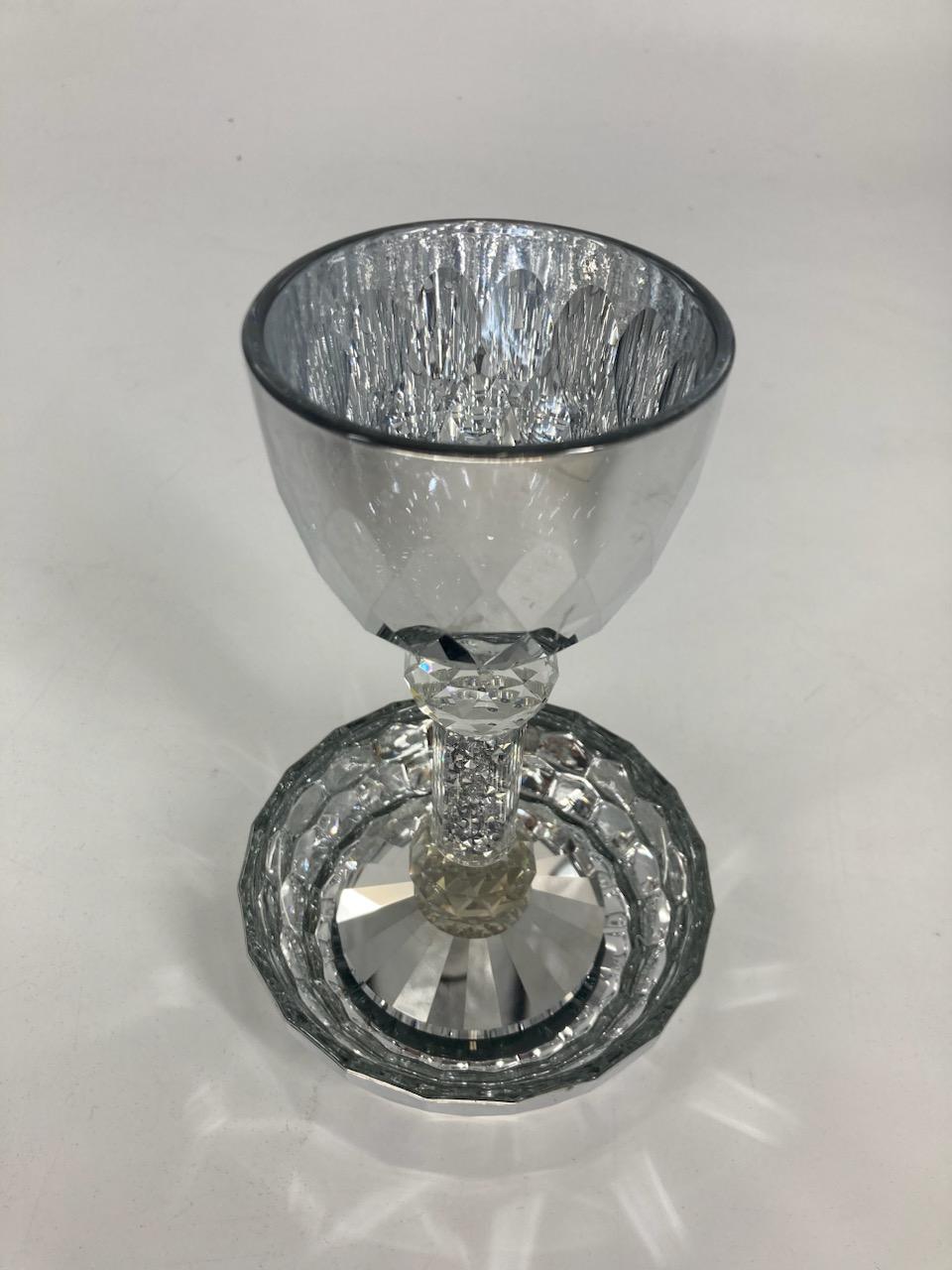 Crystal/Mirror  Kiddush Cup & Tray-Elijah Cup (KC-13304S)