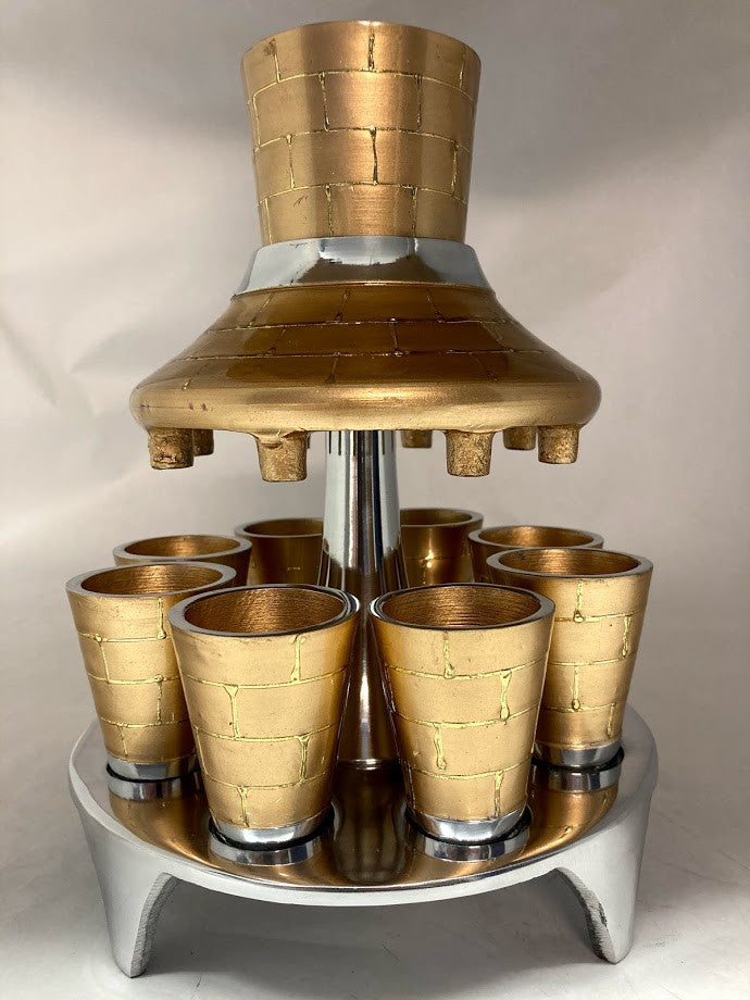 Metal 8 Cup Wine Fountain Kotel Design-Gold(SHB-194491)