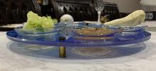 Acrylic Seder Plate Blue/Gold (P-SHAASP1)