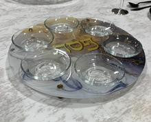 Acrylic Seder Plate By Shira Auman Gold/Silver (P-SHAASP2)
