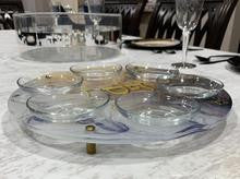 Acrylic Seder Plate By Shira Auman Gold/Silver (P-SHAASP2)