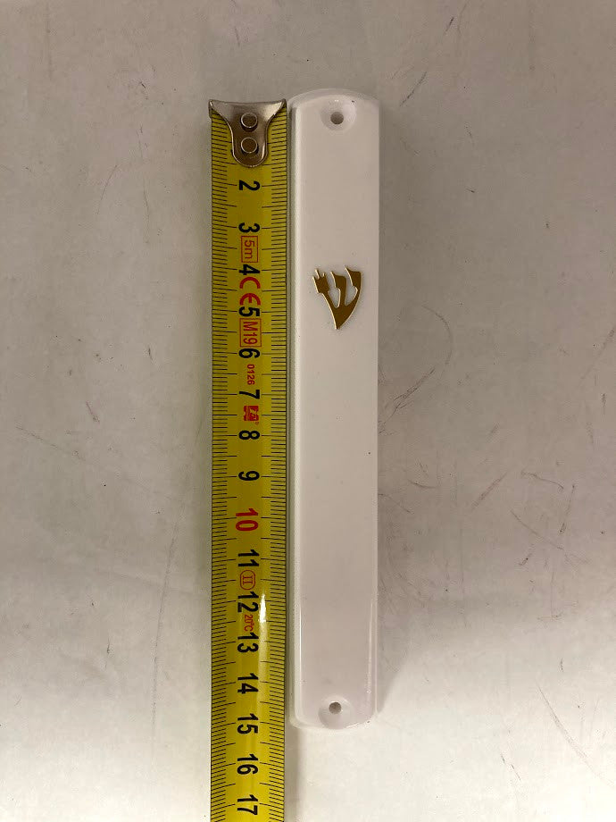 White Plastic Mezuzah Case 12cm-12 Pack (MZ-PMCW12-12)