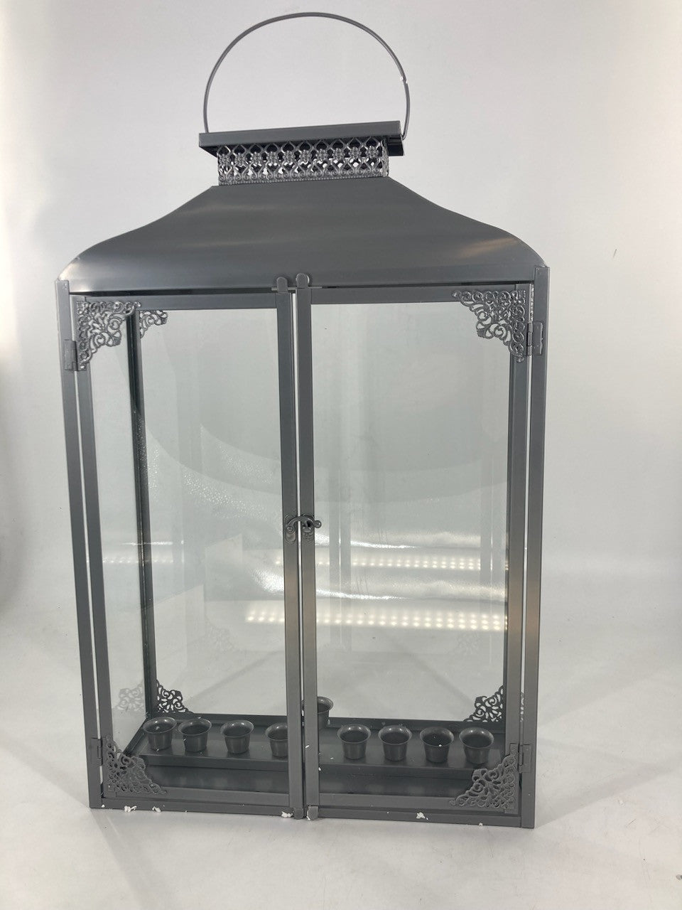 Glass Menorah House-16"W x 23"H (18" Door) (M-GL23)