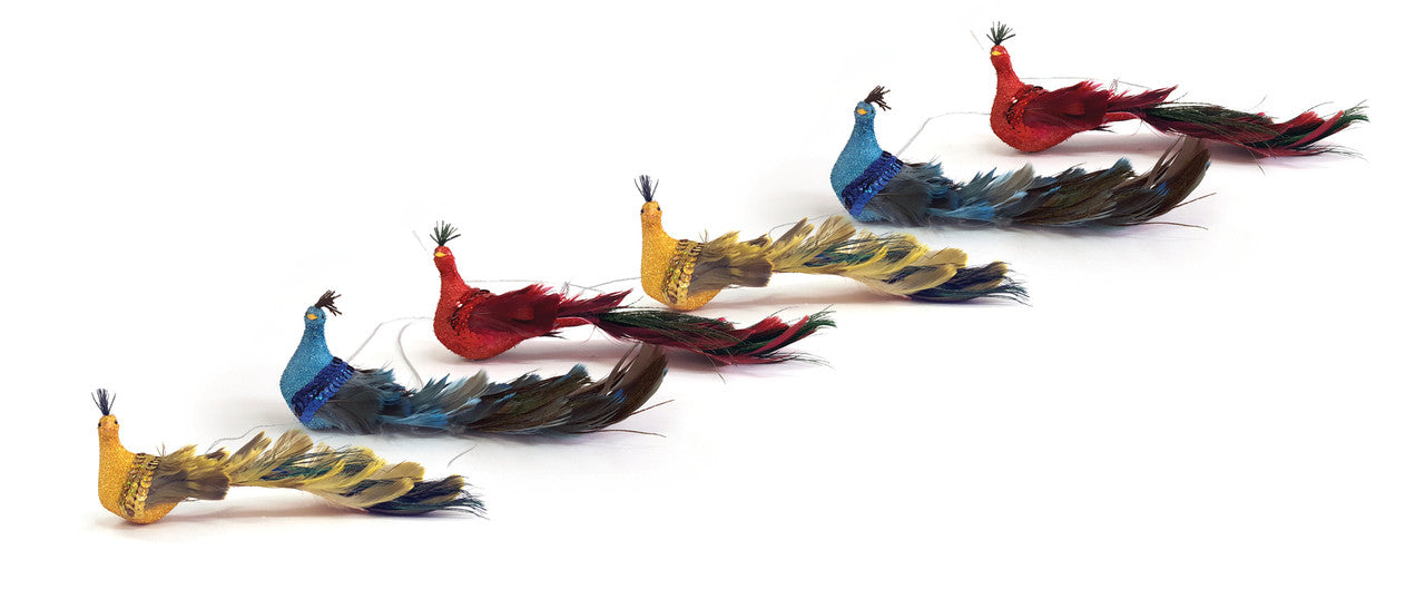 9' Peacock garland with 6 10" peacocks (L100080)