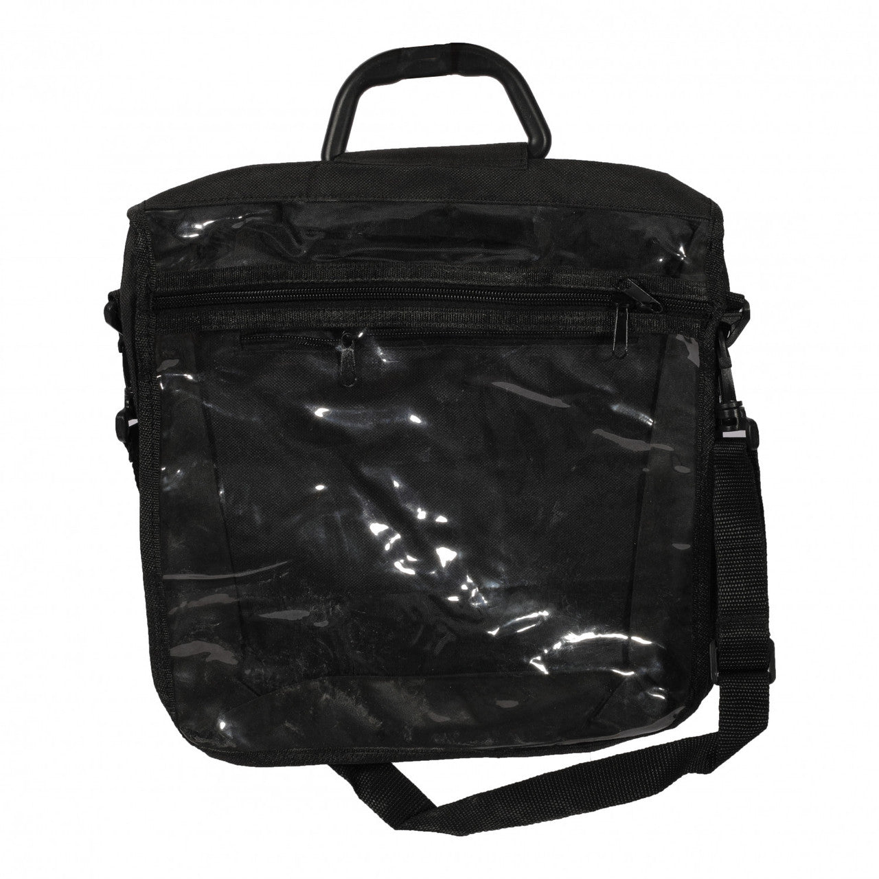 Large Travel Tallis Bag Holder with Strap - Black/Clear  17"x15" (TB-1043)