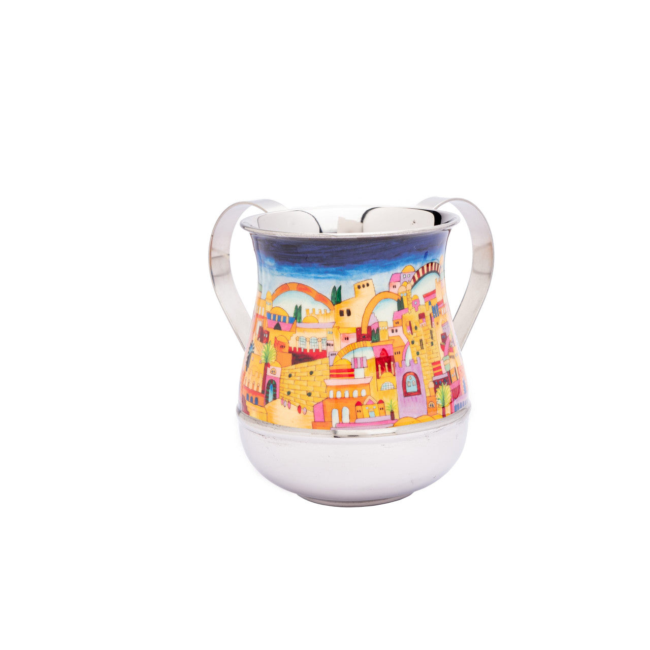 Emanuel Metal Washing Cup--Jerusalem Design (EM-NY1)