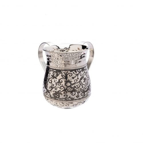 Emanuel Metal Washing Cup w/ Etching-Pomegranates (EM-NYY2)