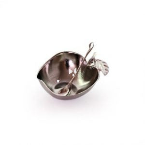 Nickle Half Apple Honey Dish w/ Spoon (HD-P137N)