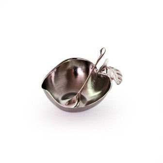 Nickle Half Apple Honey Dish w/ Spoon (HD-P137N)