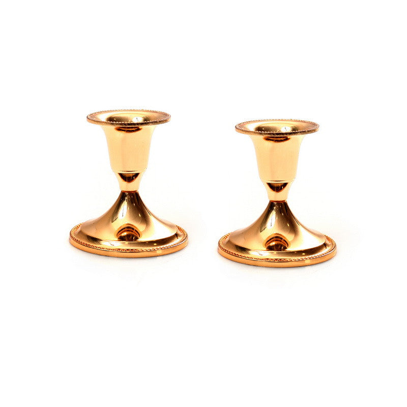 Small Gold Candlesticks set 2.5"h (CS-P373G)