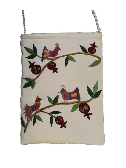 White Birds Embroidered Bag (EM-PB2W)