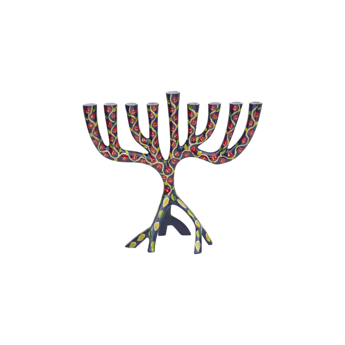 Small Painted Menora 8" (EM-PHA)