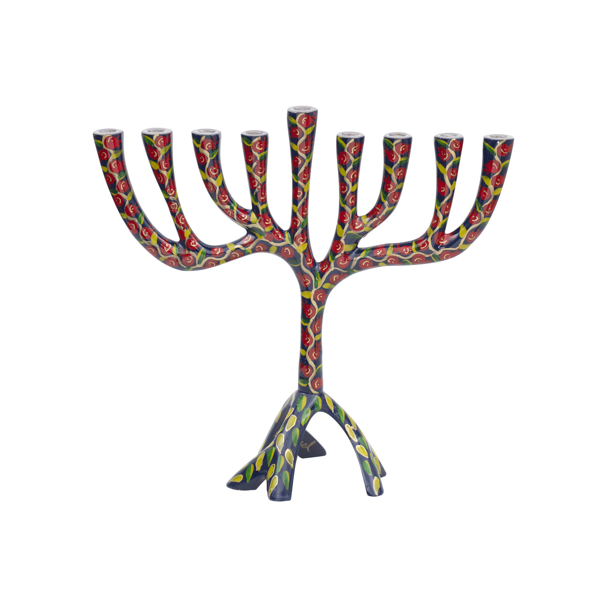 Large Painted Menorah 10.4" (EM-PHF)