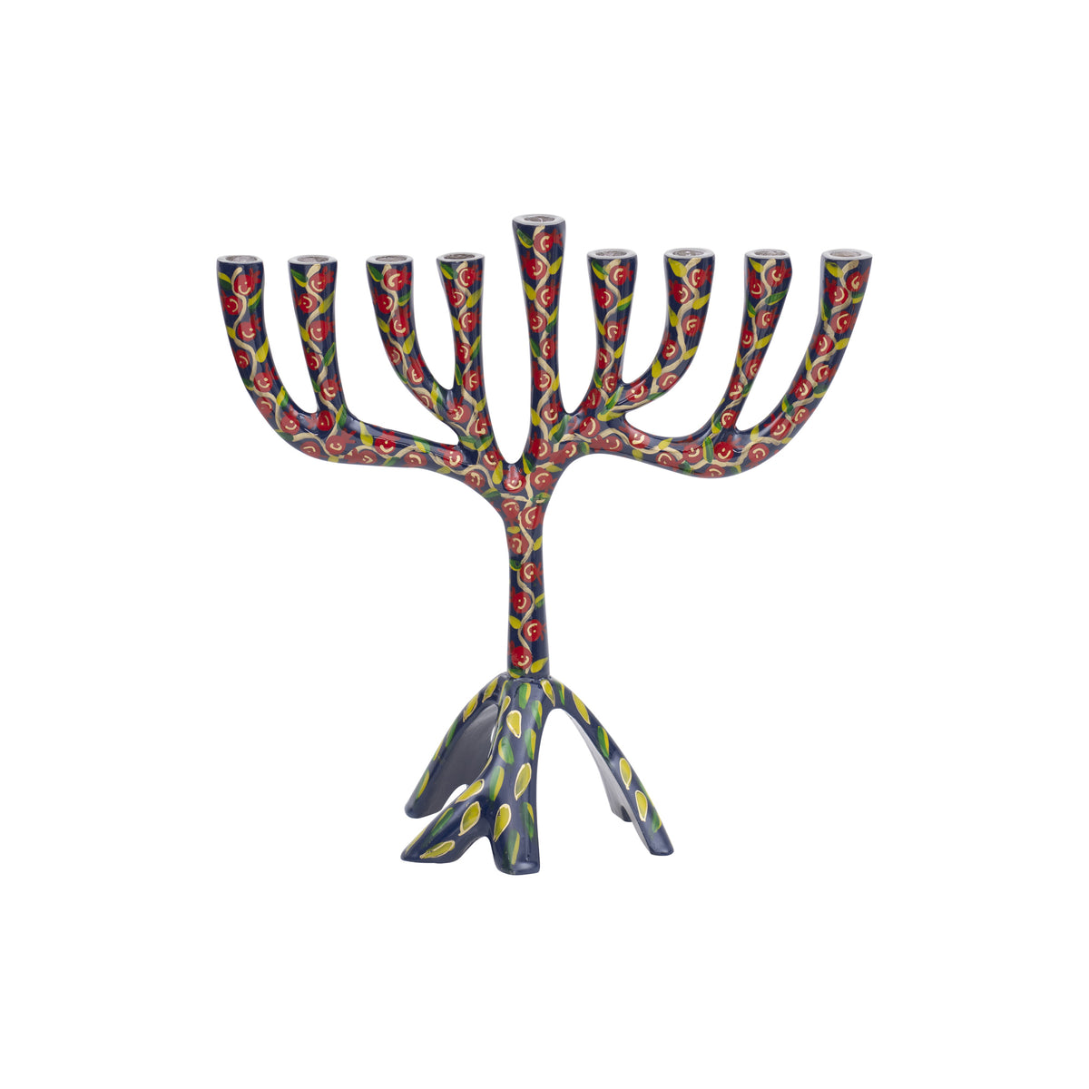 Medium Painted Menorah 9.2" (EM-PHG)