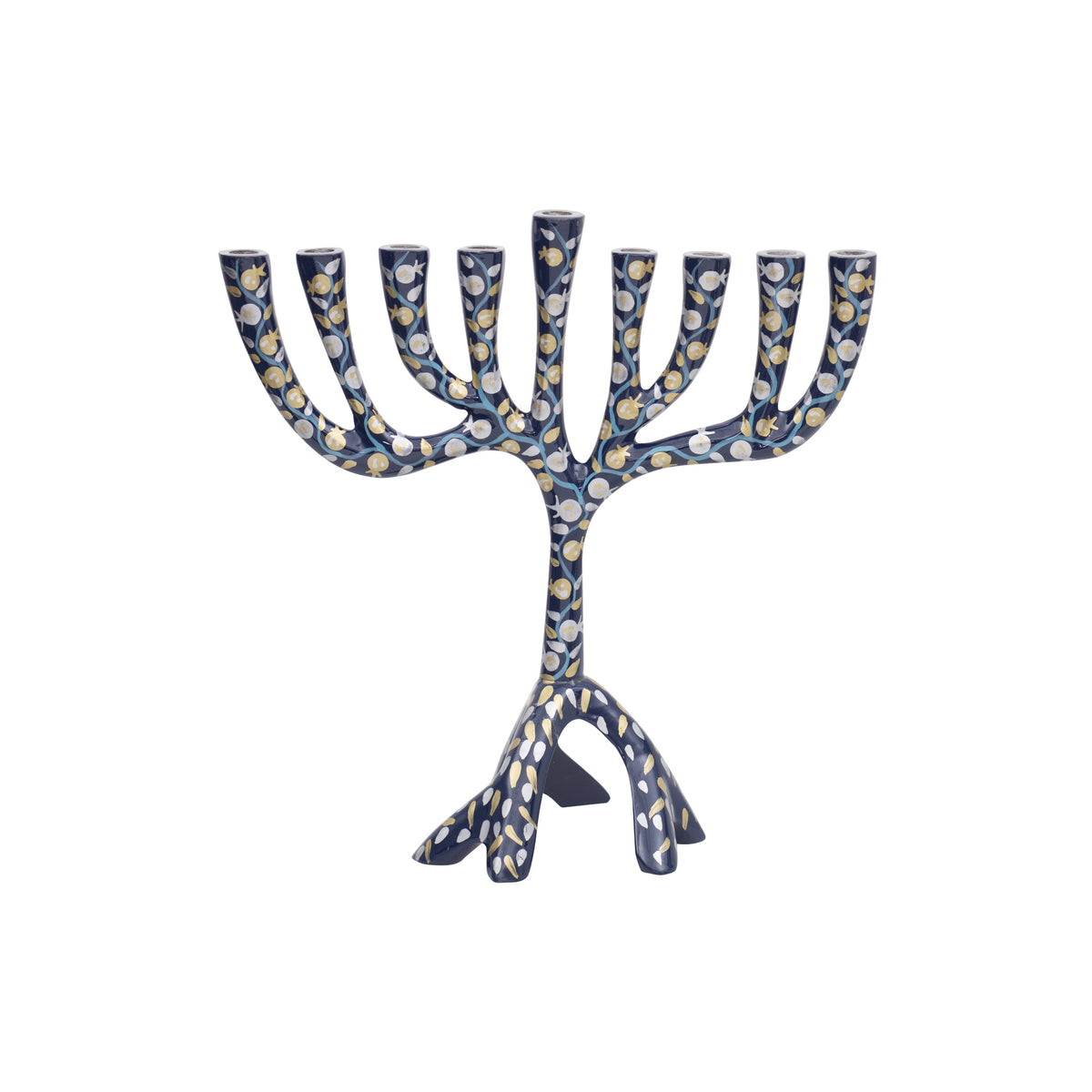 Medium Painted Menorah 9.2" (EM-PHG)