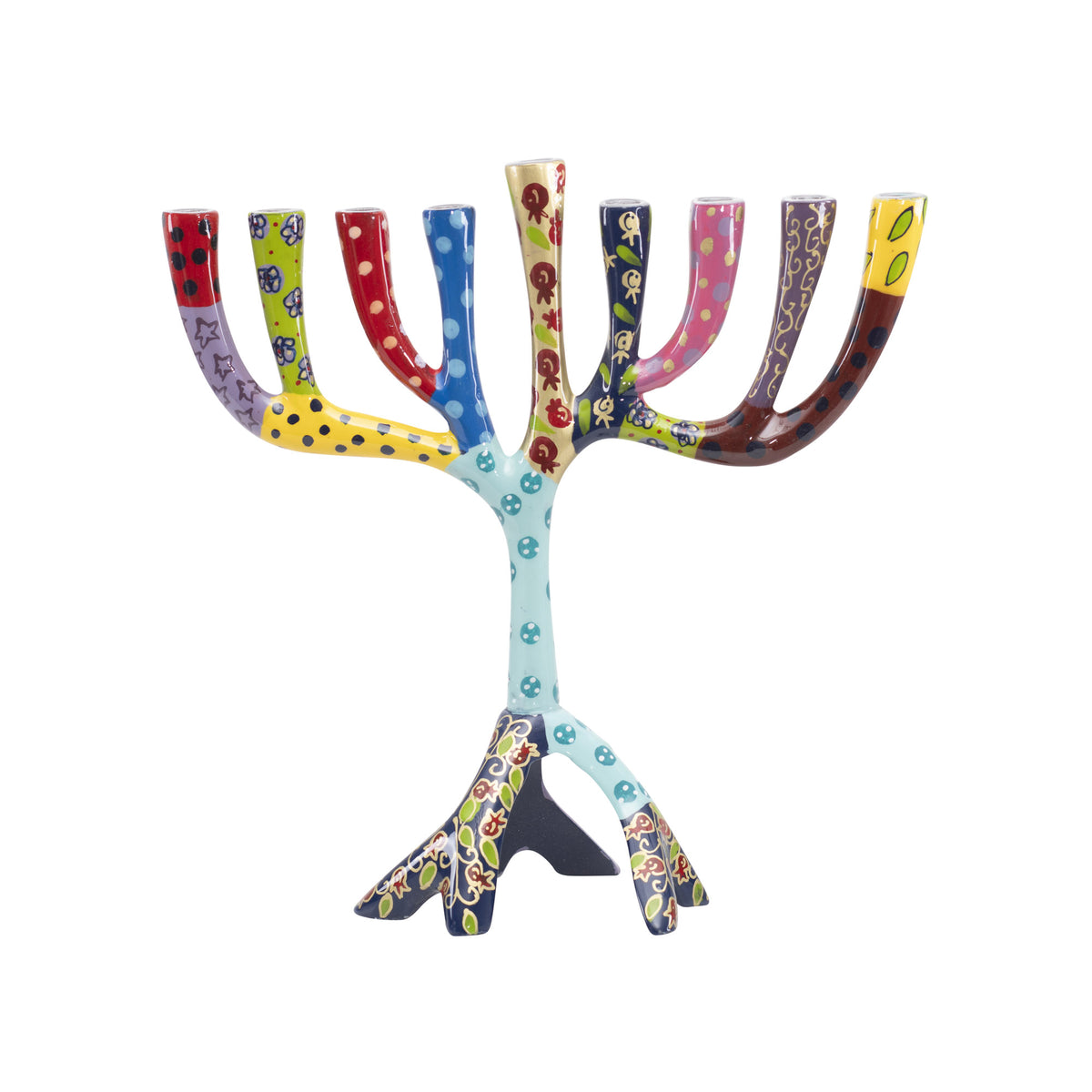 Medium Painted Menorah 9.2" (EM-PHG)