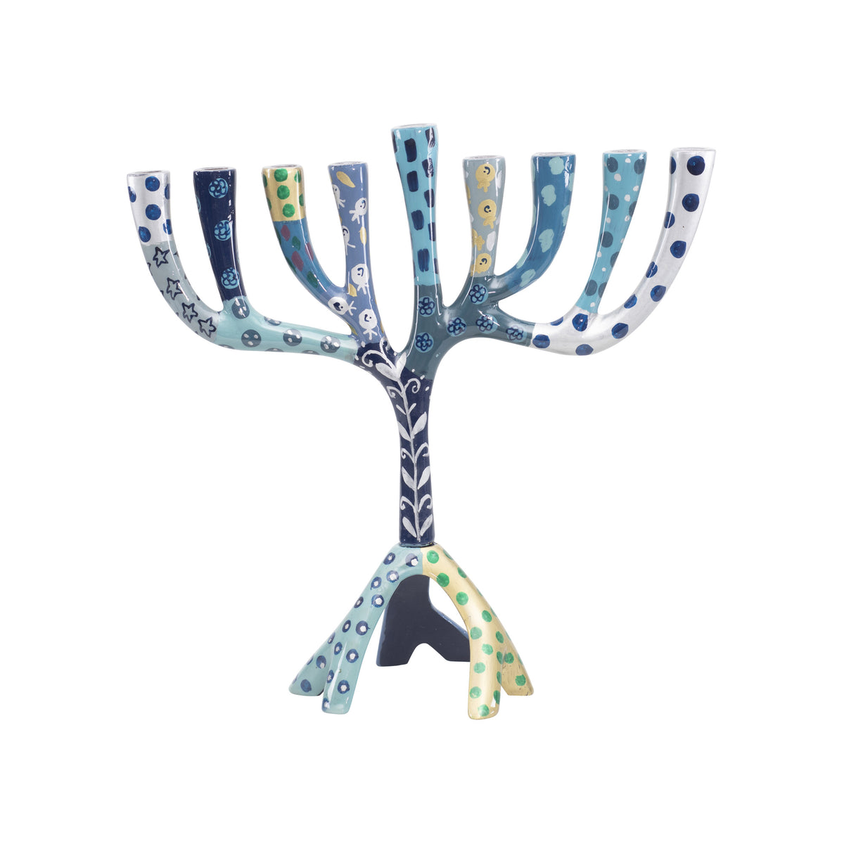 Medium Painted Menorah 9.2" (EM-PHG)