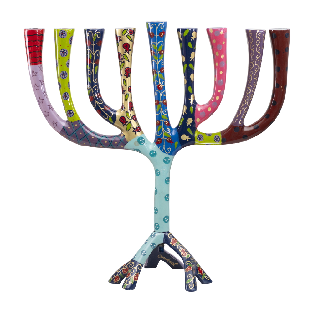 Extra Large Painted Menorah 12.8" (EM-PHH)