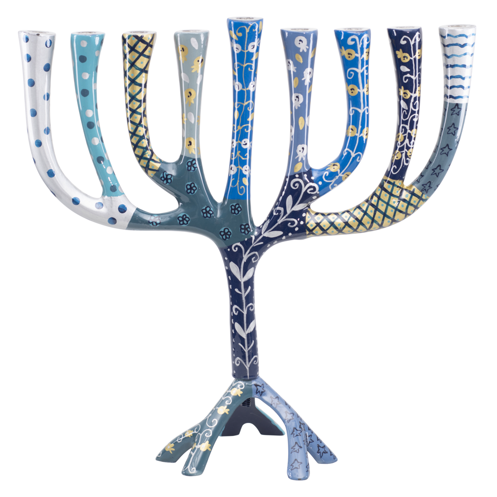 Extra Large Painted Menorah 12.8" (EM-PHH)
