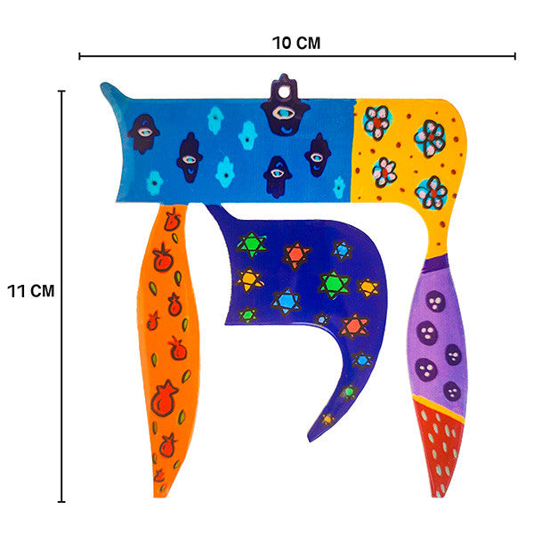 Metal  Wall Hanging-4" Chai-Multicolor (EM-SHM1)