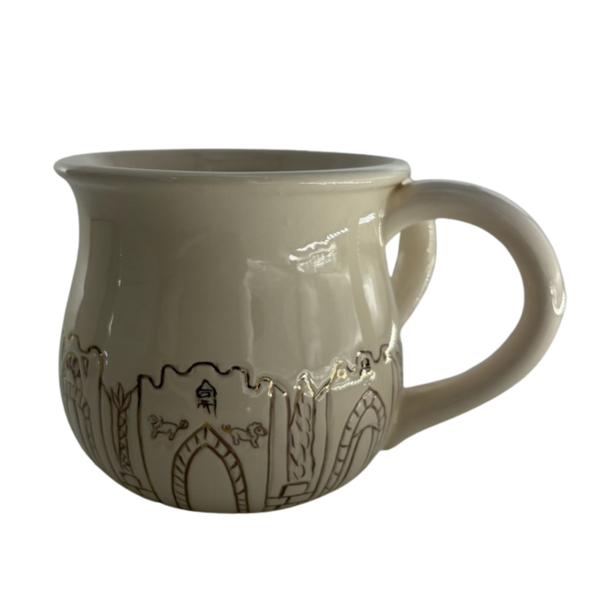 Karshi Ceramic Wash Cup Jerusalem Gates (WC-5965)