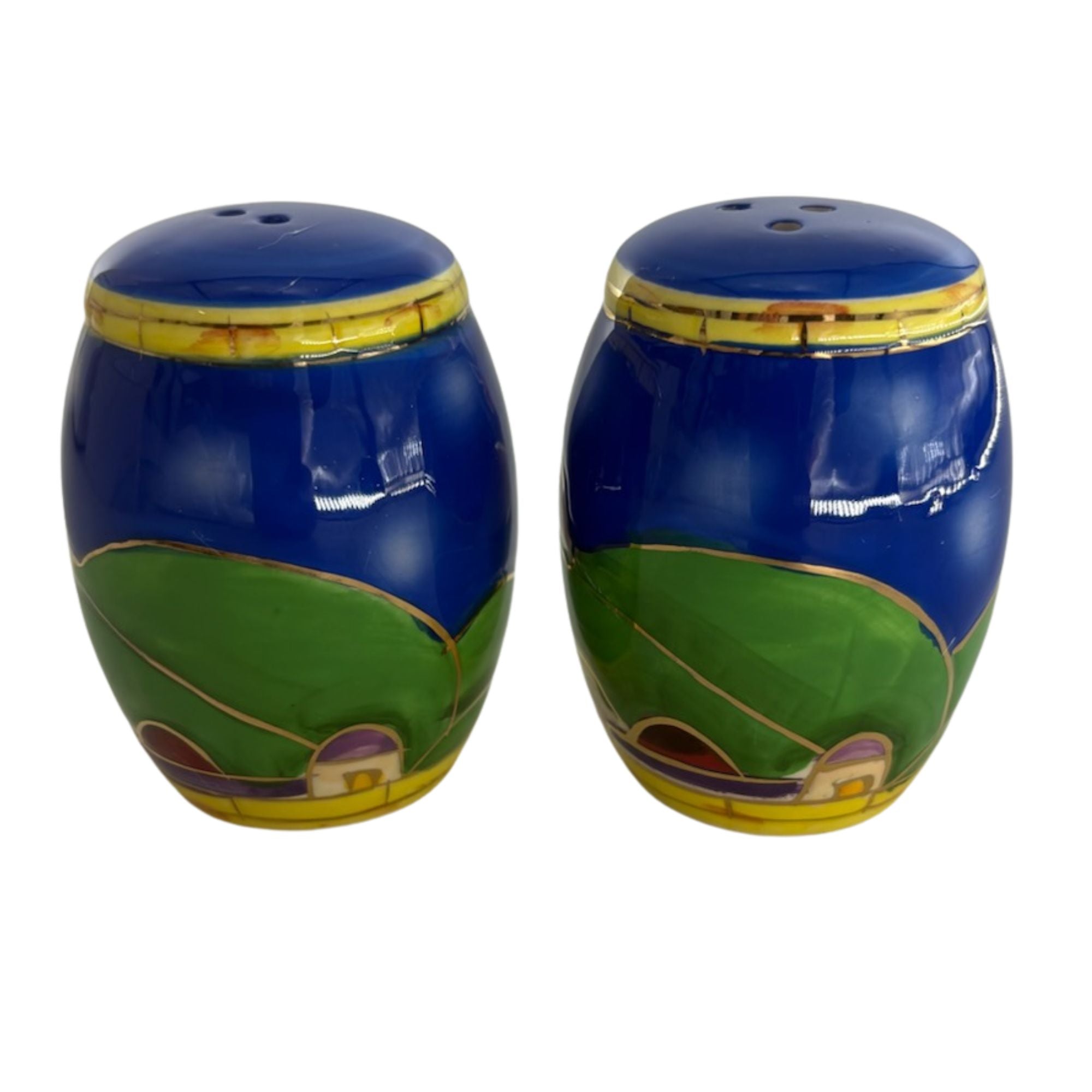 Karshi Ceramic Salt & Pepper Shaker-Jerusalem-Colored (5907)