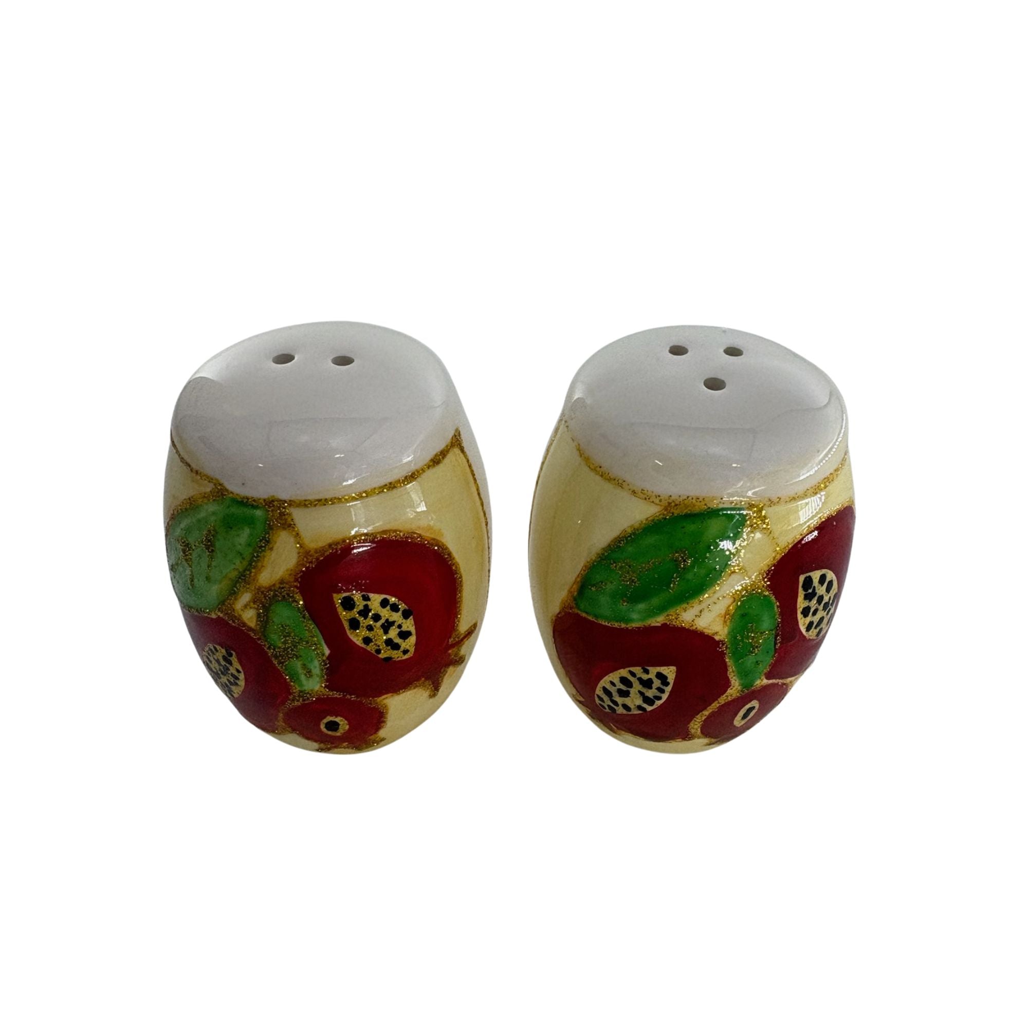 Karshi Ceramic Salt & Pepper Shaker-Pomegranates (5997)