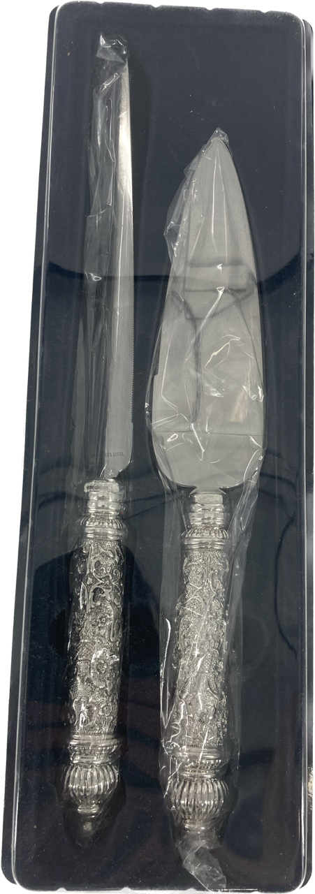 Stainless Steel Challah Knife & Cake Set (KN-14-7)