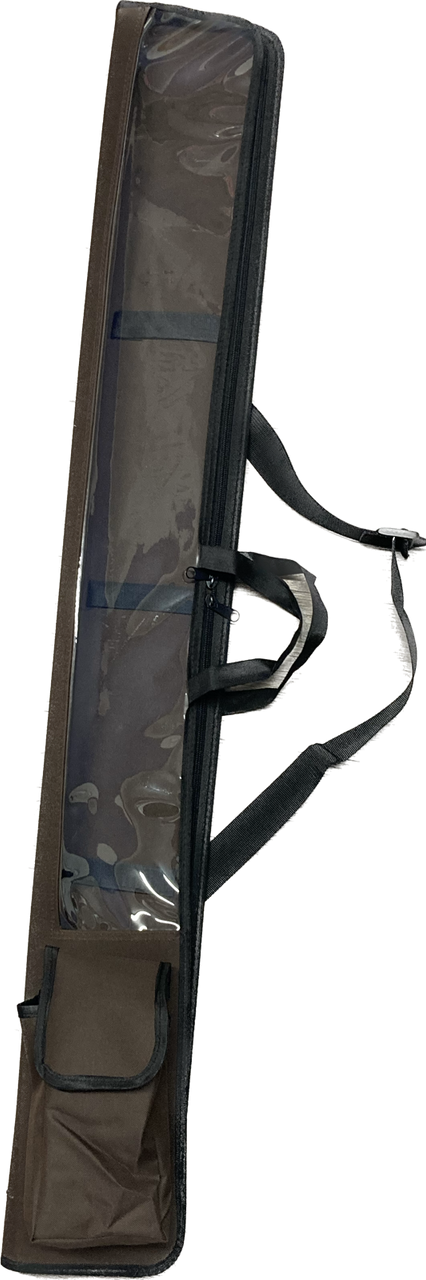 Brown Vinyl Lulav Holder with Shoulder Strap and Etrog Pouch 47" Long (L-LET6)