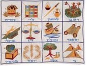 Emanuel Embroidered Tfillin Bag The 12 Tribes (EM-TFC-1)