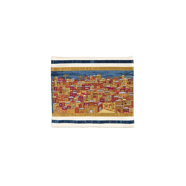 Emanuel Full Embroidered Teffilin Bag Jerusalem (EM-TFH4)