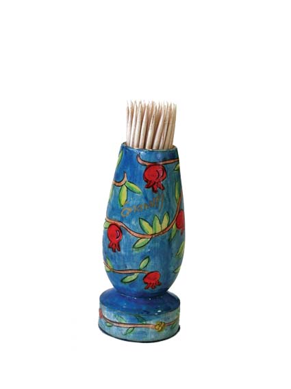 Blue Pomegranate Tooth Pick Stand