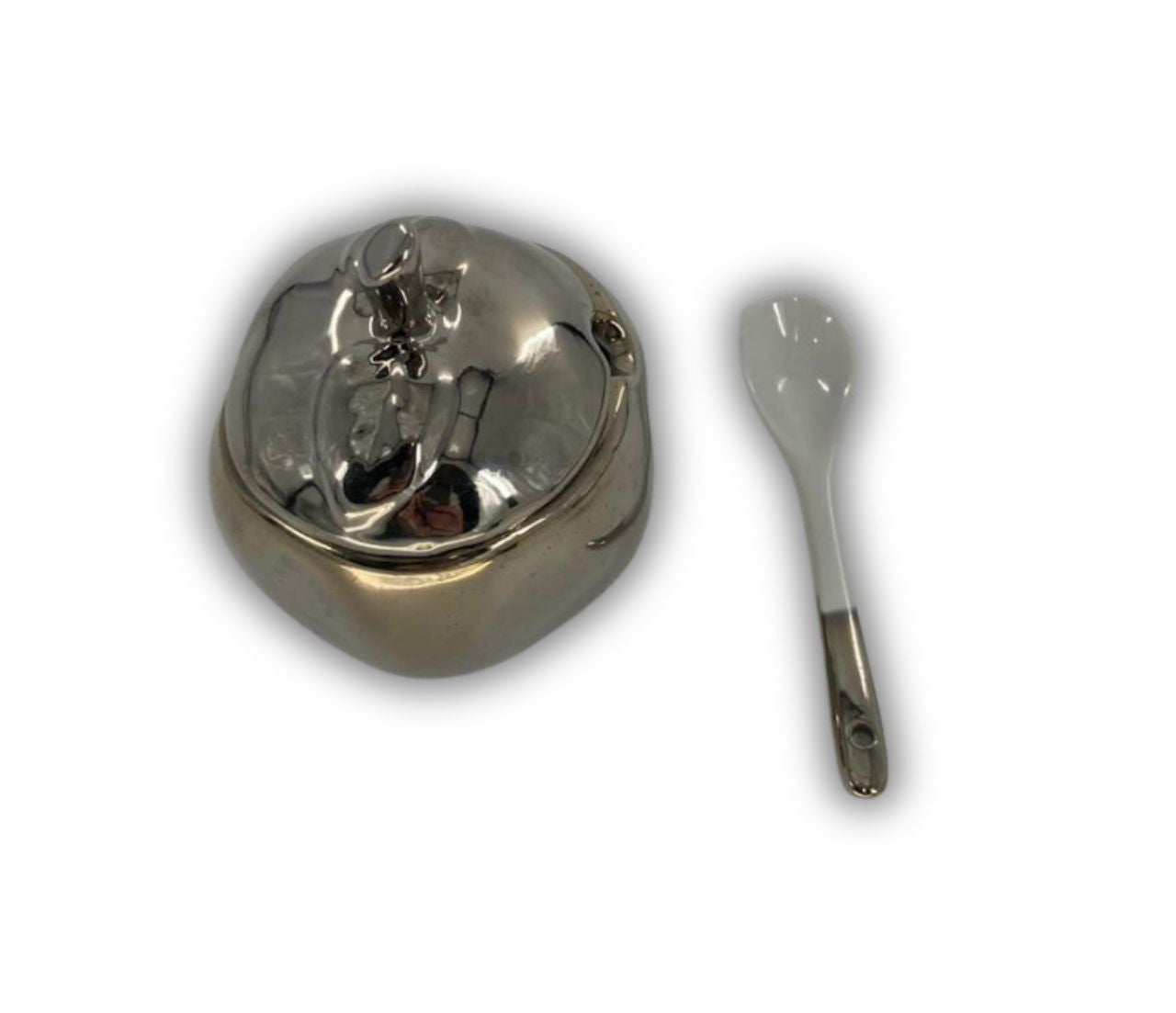 Ceramic Apple Shape Honey Dish (HD-P078P)