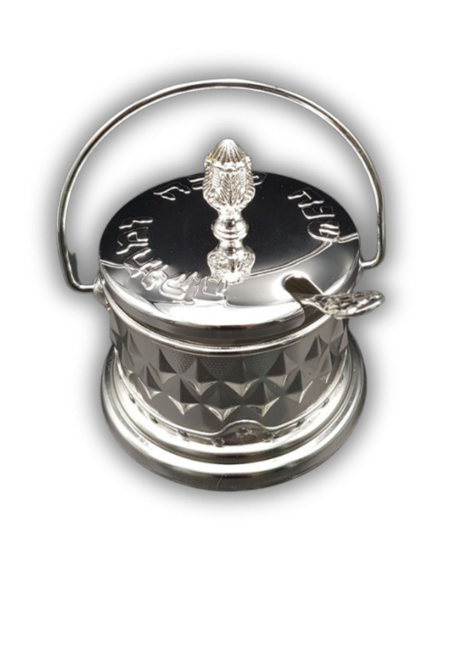 Silver Honey Dish w/Handle (HD-46611S)