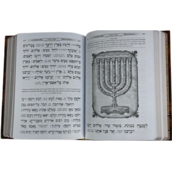 סידור כוונת הלב Antique Leather-Brown w/ Plate  (BK-SKHLLB)