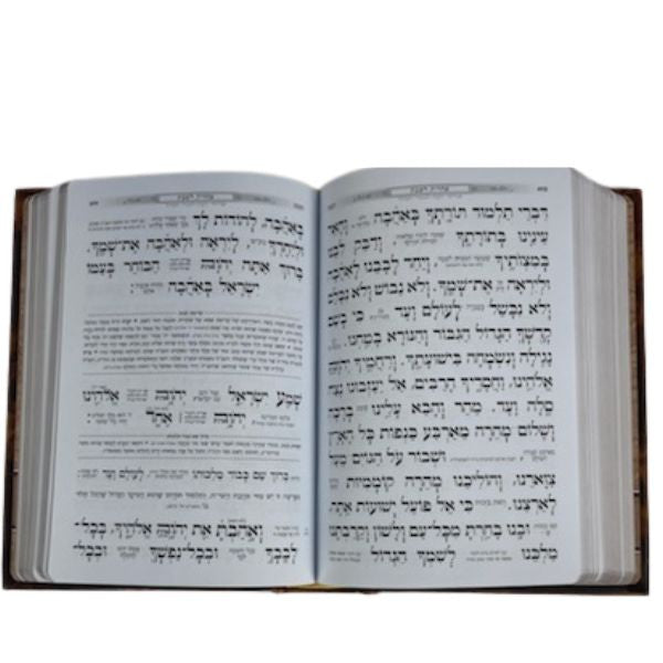 סידור כוונת הלב Antique Leather-Brown w/ Plate  (BK-SKHLLB)