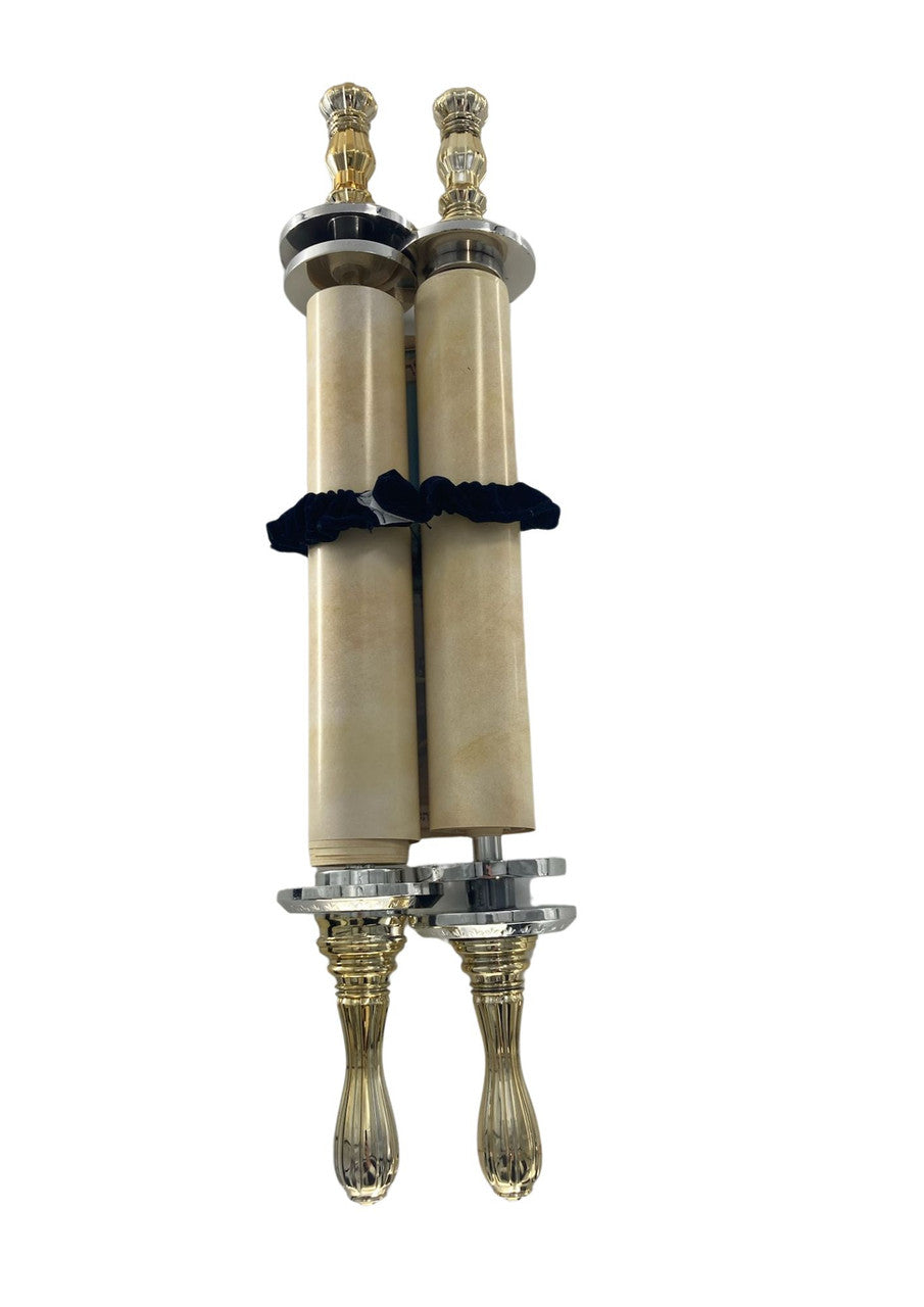 Vaksberger Picture Sefer Torah-18"  White/Blue (ST-2272)