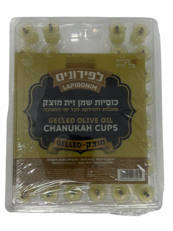 Chanukah Lights-Box of 44 olive oil and parafine wax vials Medium (CH-C11)