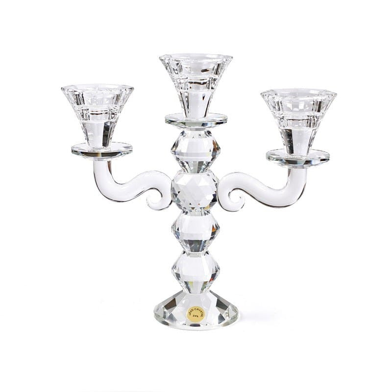 3 Branch Crystal Candelabra-9"H (CS-X1475K)