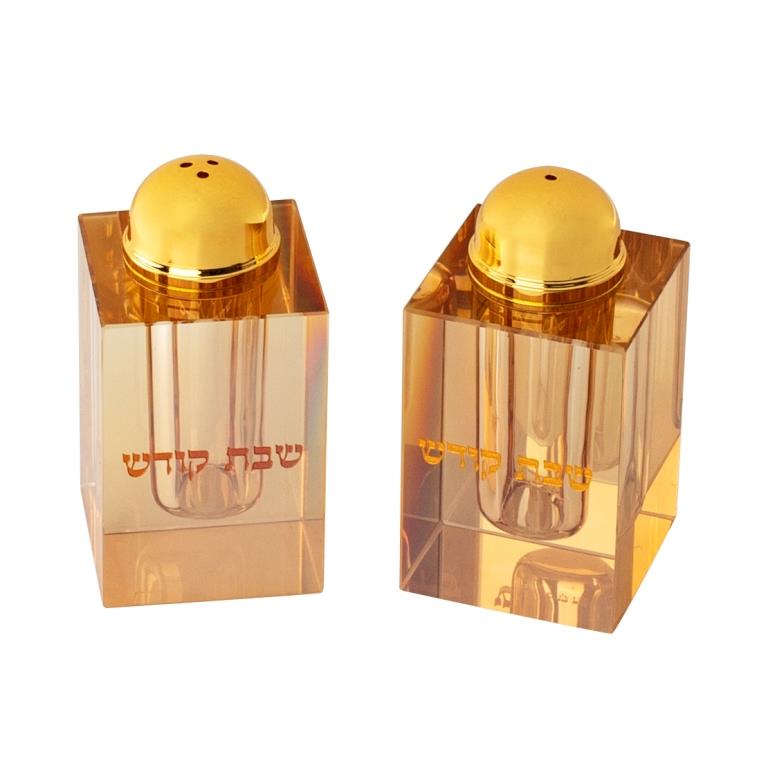 Crystal Salt & Pepper Shakers-Amber Color (MC-X2209A)