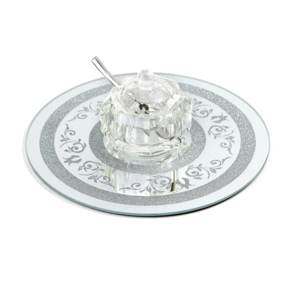 Honey Dish on Mirror Tray (HD-X2998)